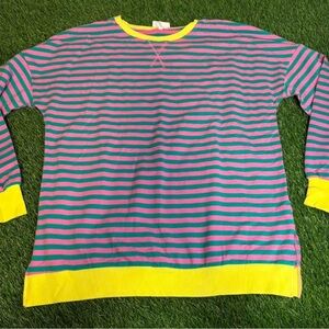 Striped Pink and Green Men's Sweater